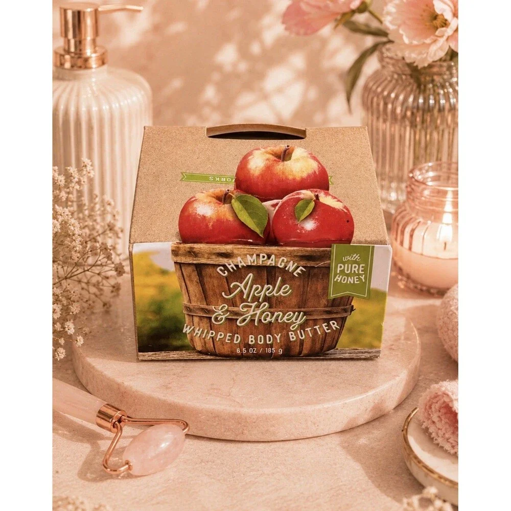 Bath & Body Works Whipped Body Butter Champagne Apple & Honey 6.5 oz NEW